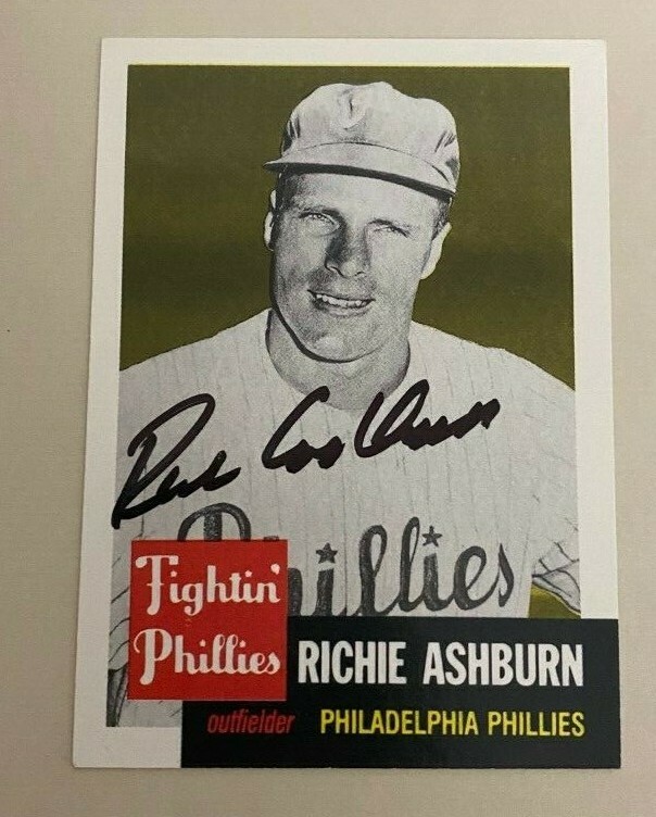 Richie Ashburn signed autographed 1953 Topps Archives Phillies Card