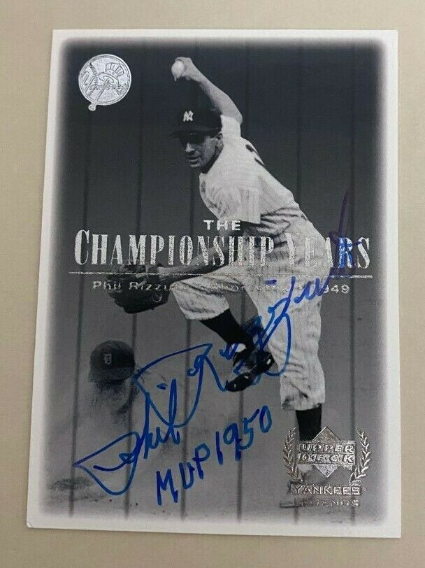 Phil Rizzuto signed autographed Upper Deck 2000 Yankee Legends Card