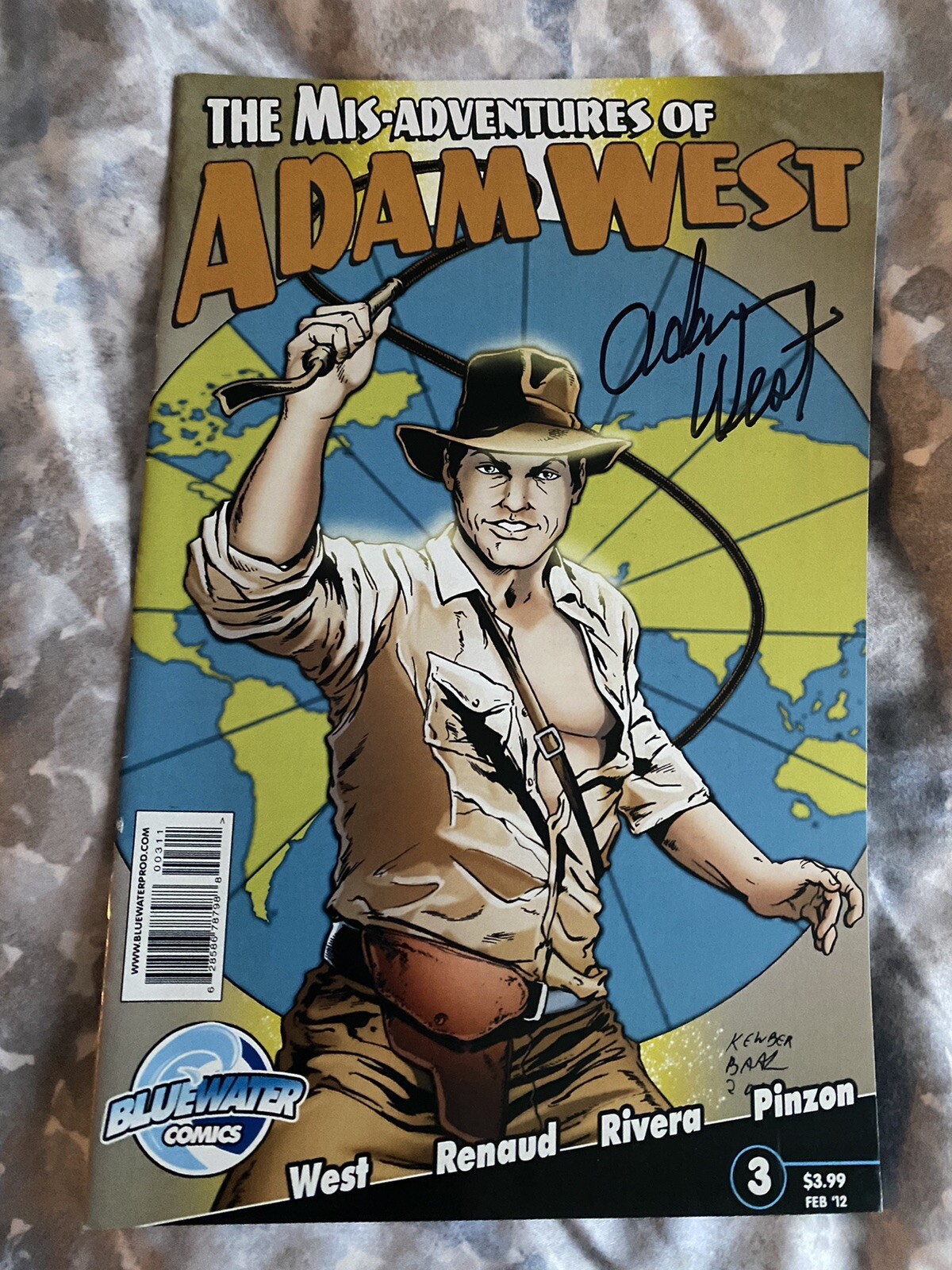 Adam West signed autographed Comic Book Batman Indiana Jones
