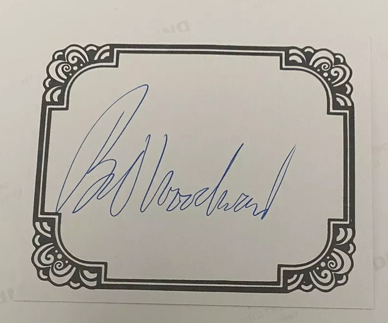 Bob Woodward signed autographed bookplate Rage All The President’s Men