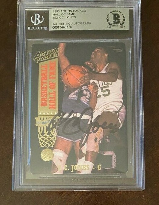 K.C Jones signed autographed 1993 Action Packed Card Boston Celtics RARE