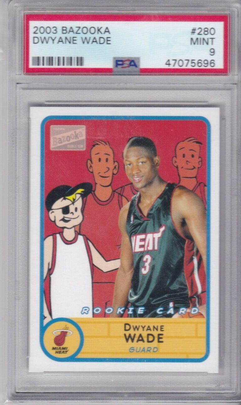 2003 BAZOOKA DWYANE WADE #280 PSA 9 MINT MIAMI HEAT HOF HALL OF FAME COLLECTIBLE MEMORABILIA