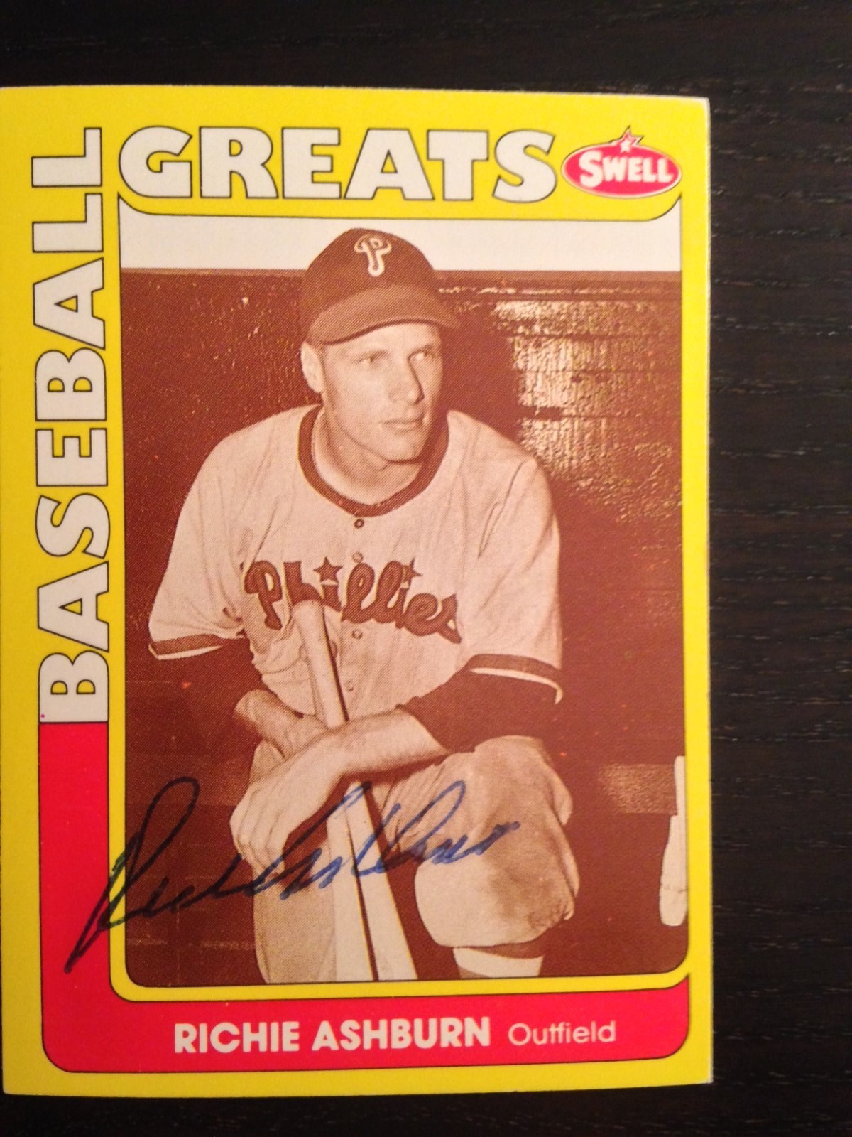 Richie Ashburn signed autographed Swell 1990 Trading Card Phillies