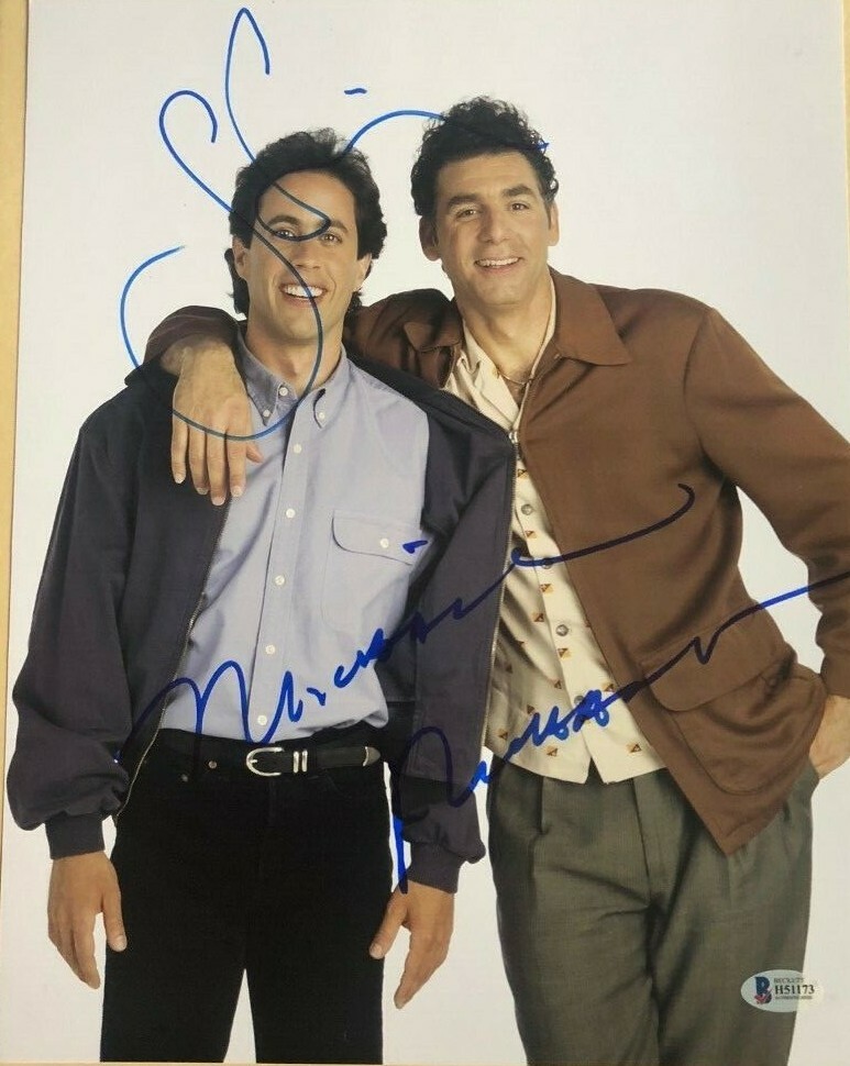 Michael Richards Jerry Seinfeld signed autographed 11x14 Photo BECKETT COA