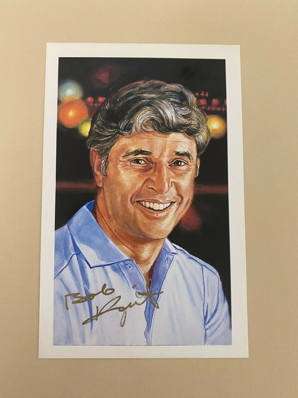 Bobby Knight signed autographed Hall of Fame Postcard Indiana Hoosiers Ron Lewis