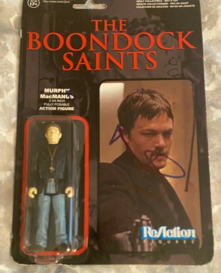 Norman Reedus signed autographed figure Walking Dead Boondock Saints Beckett COA