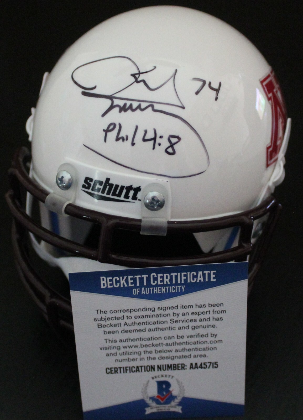 NEW LISTINGKarl Mecklenburg Signed Minnesota Gophers Mini Helmet w/Beckett COA AA45715 BAS