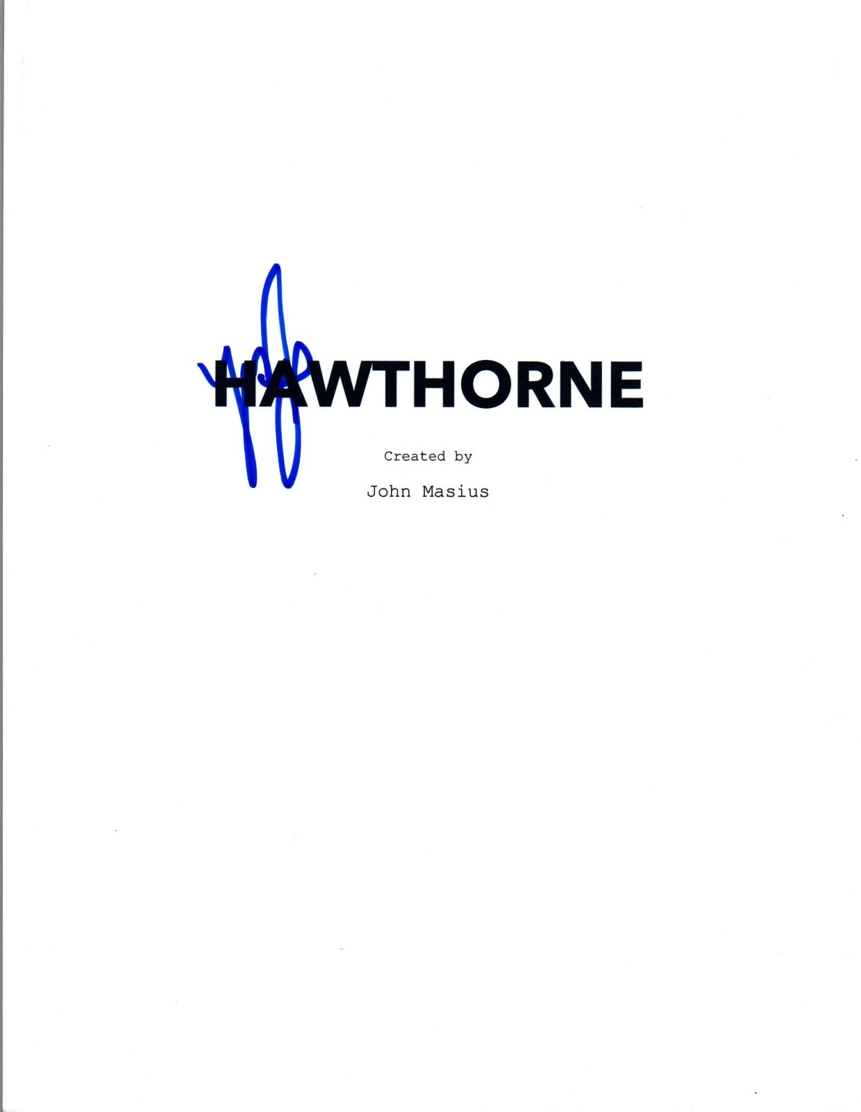 Michael Vartan Signed Autographed HAWTHORNE Pilot Episode Script COA VD