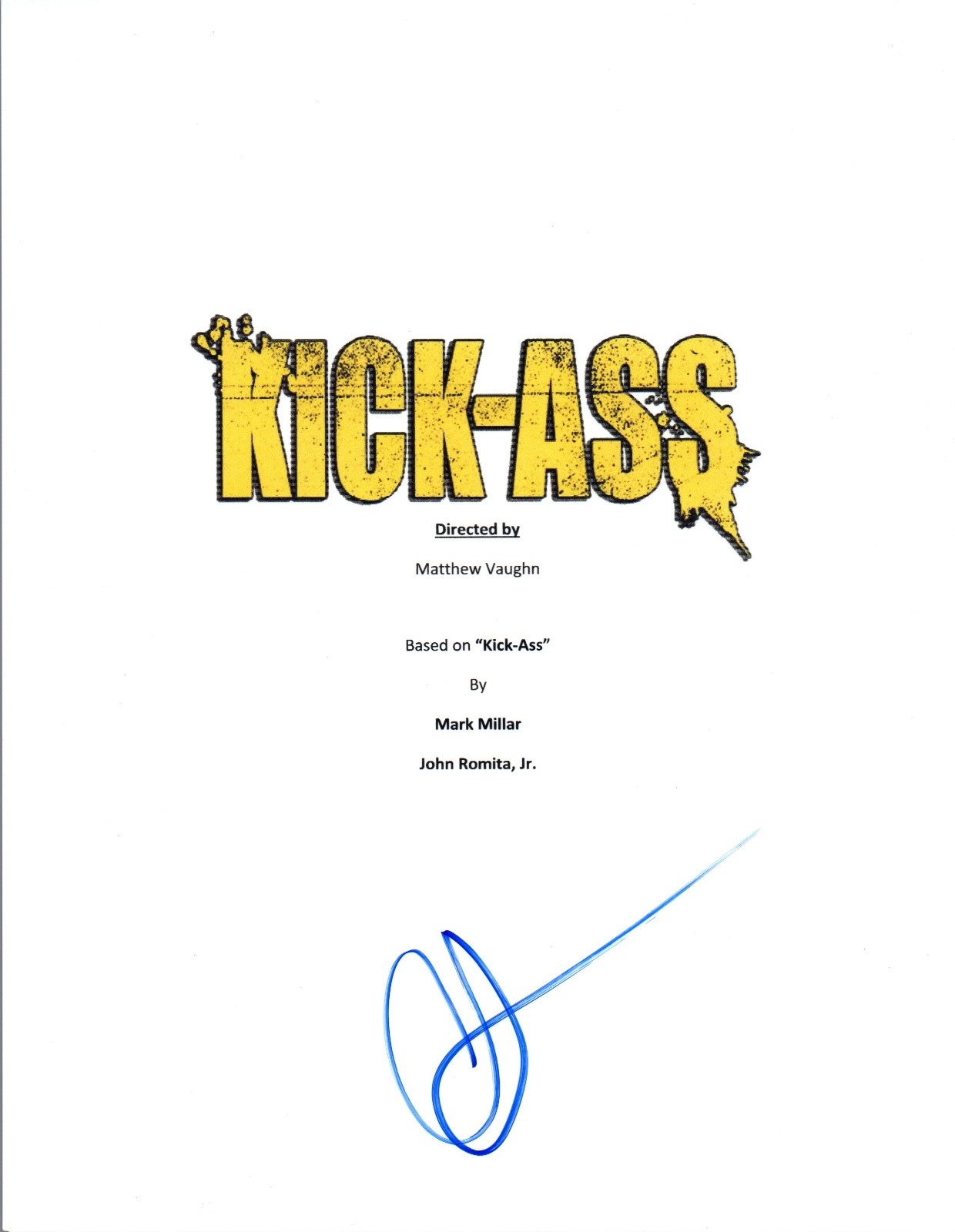Aaron Taylor Johnson Signed Autographed KICK-ASS Full Movie Script COA VD