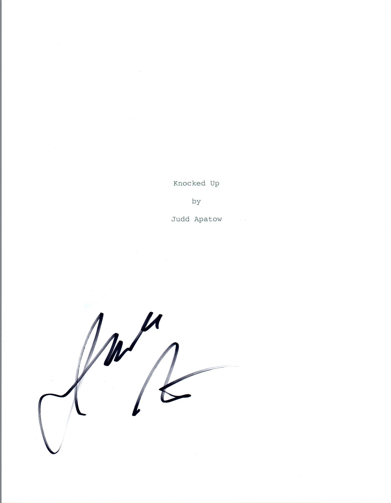 Judd Apatow Signed Autographed KNOCKED UP Movie Script COA VD