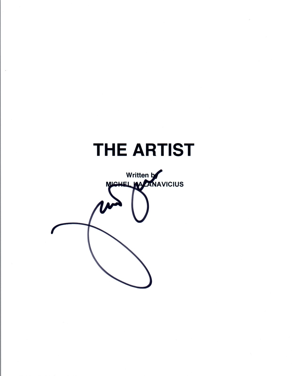 Jean Dujardin Signed Autographed THE ARTIST Full Movie Script COA VD
