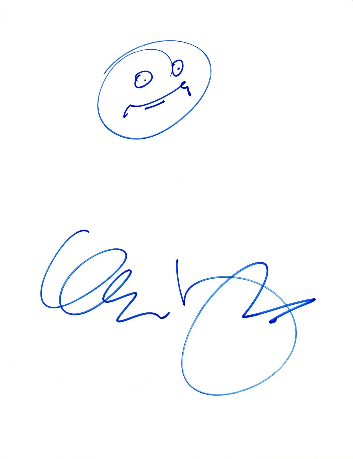 George Lopez Signed Autographed Hand Drawn Sketch COA VD