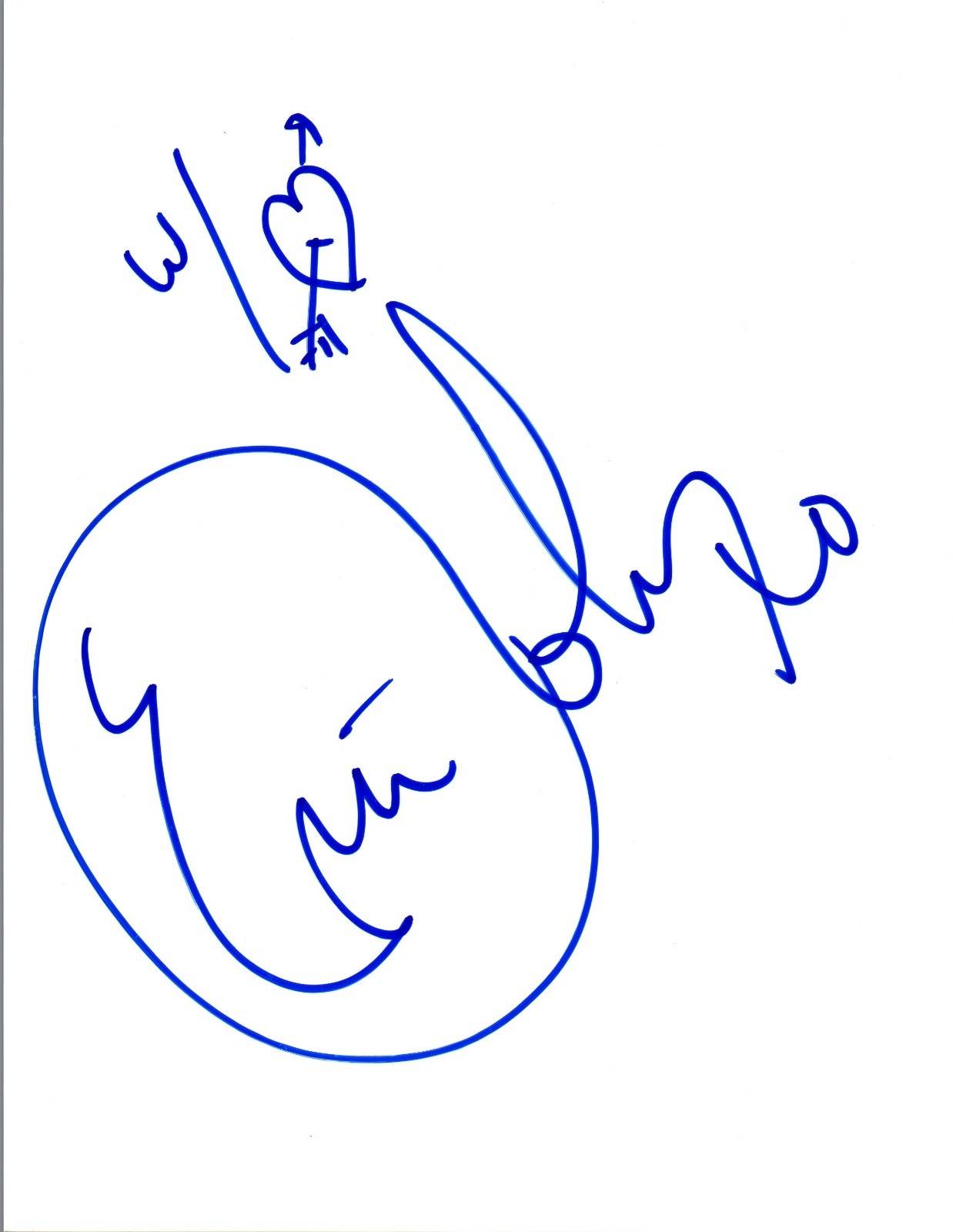 Eric Roberts Signed Autographed Hand Drawn Sketch COA VD