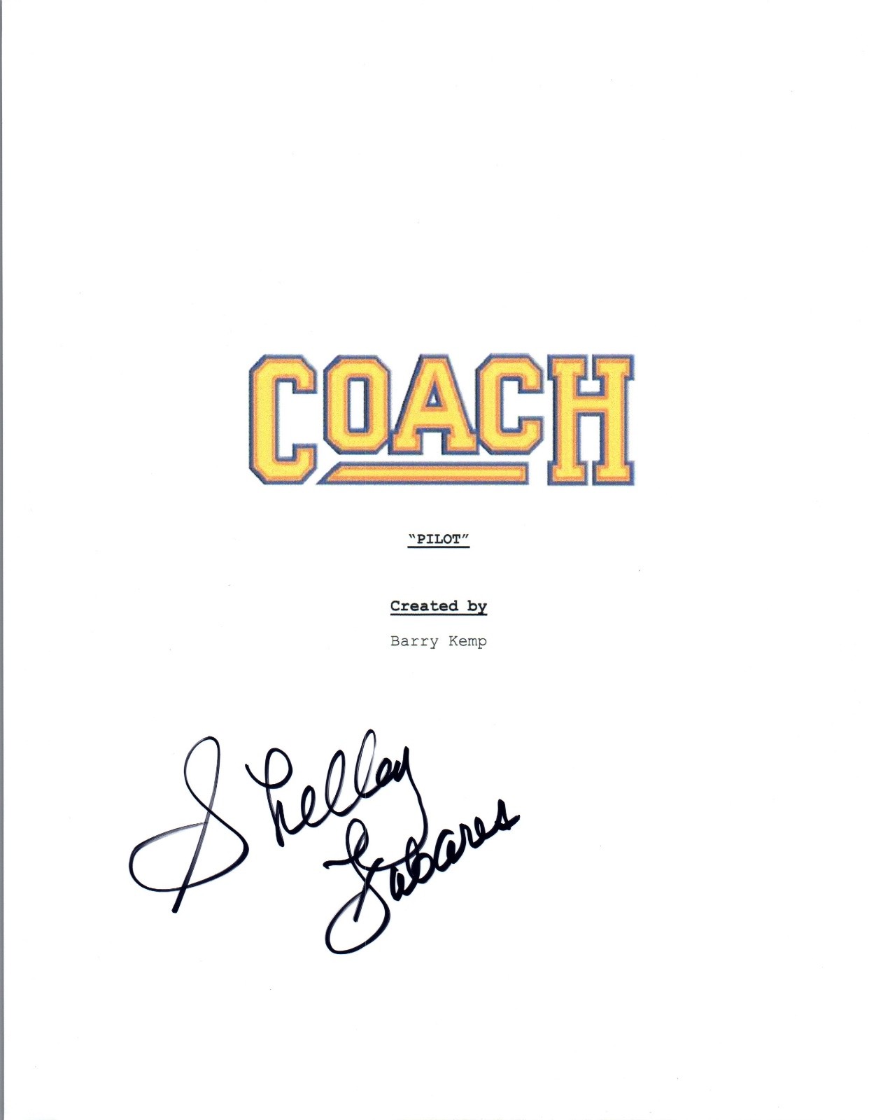 Shelley Fabares Signed Autographed COACH Pilot Episode Script COA VD