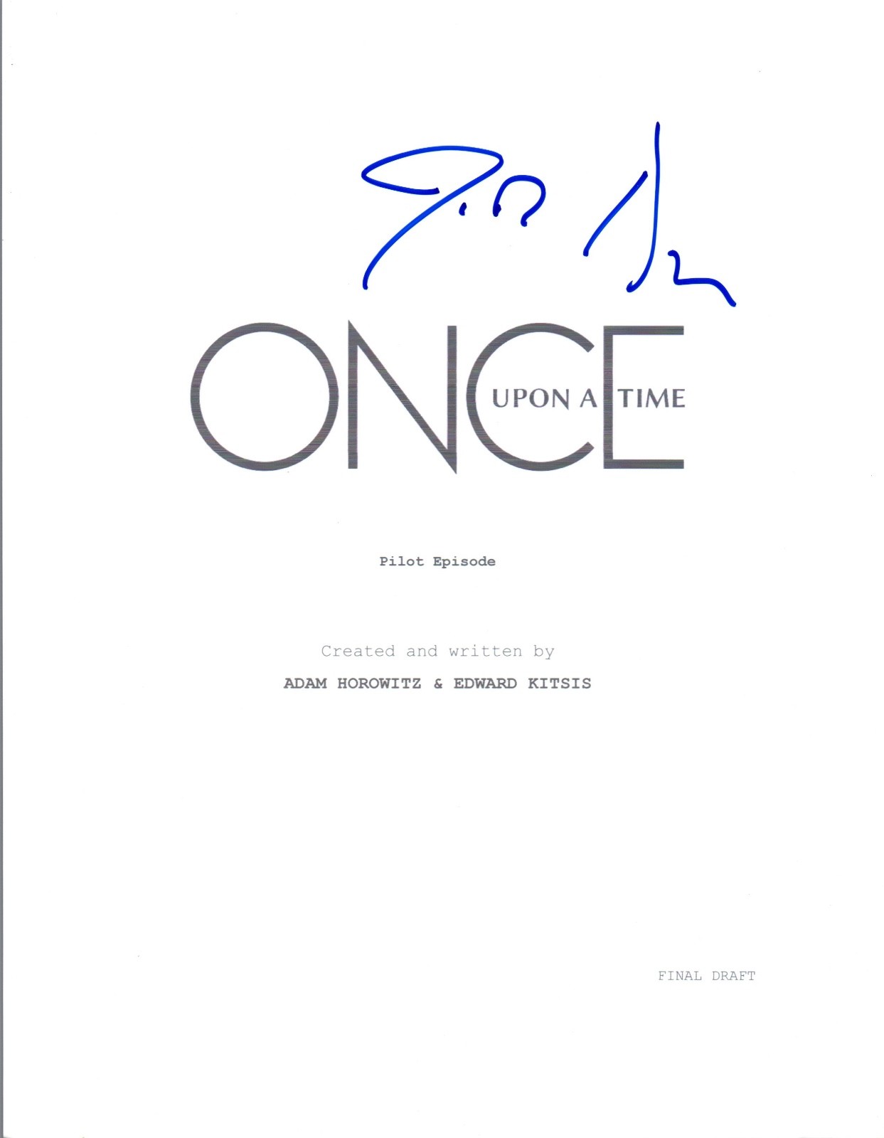 Josh Dallas Signed Autographed ONCE UPON A TIME Pilot Script COA VD