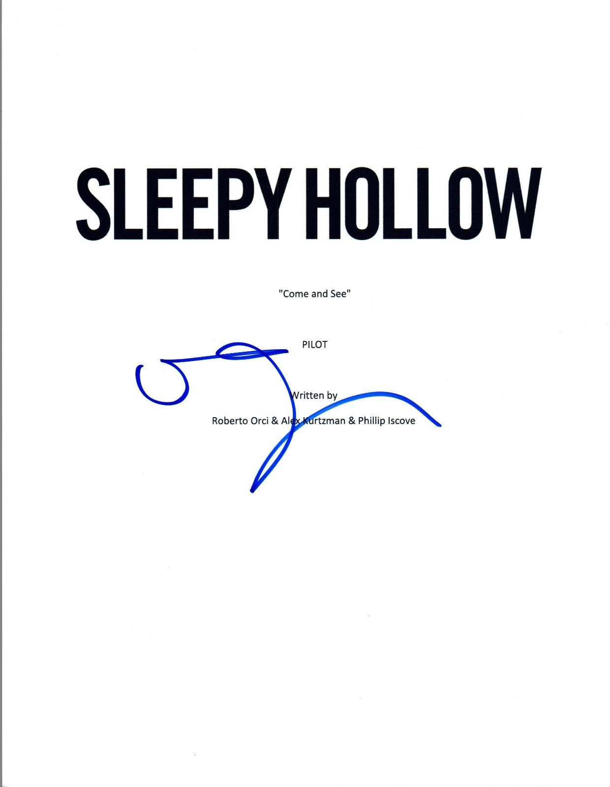 Orlando Jones Signed Autographed SLEEPY HOLLOW Pilot Episode Script COA VD