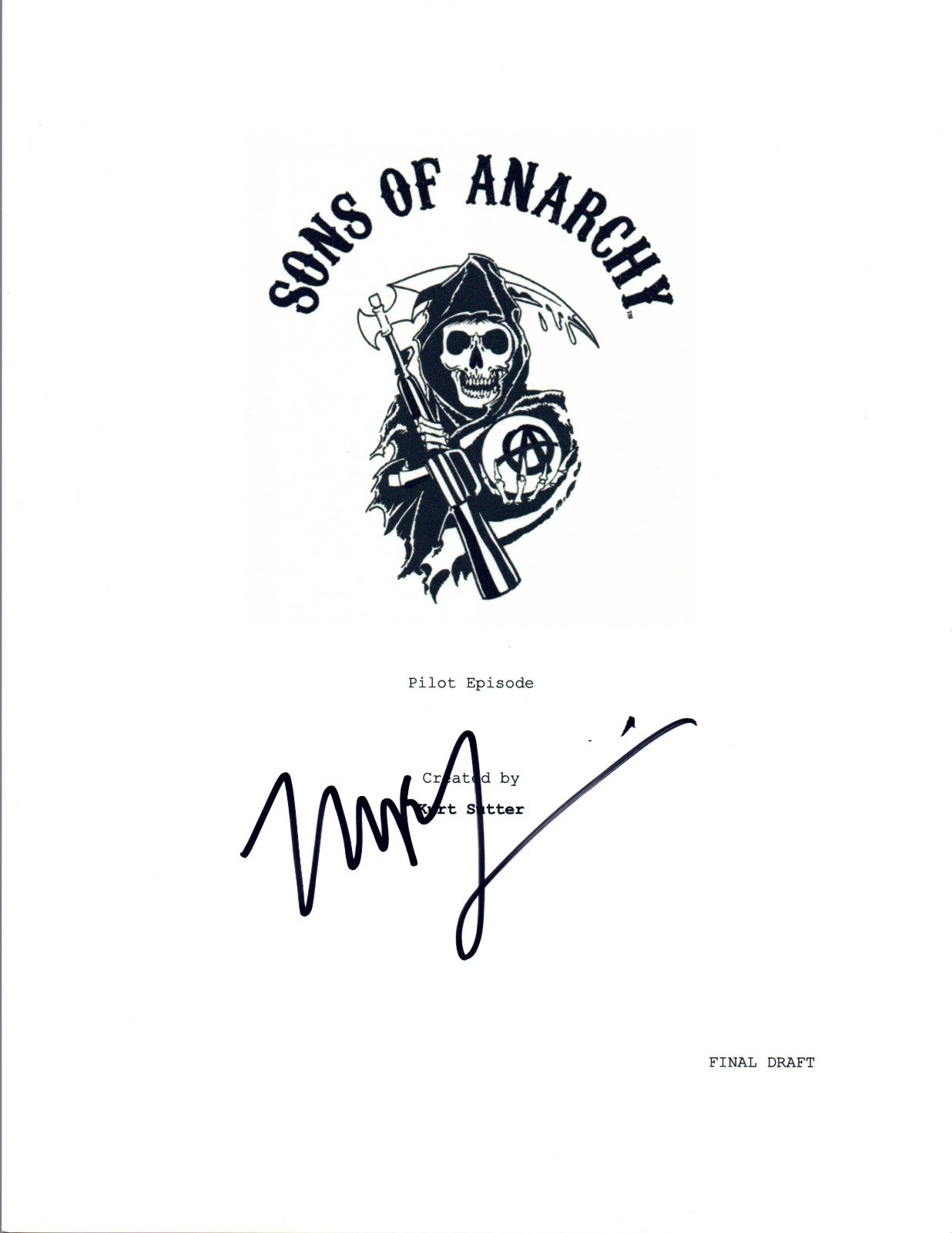 Mark Boone Junior Signed Autographed SONS OF ANARCHY Pilot Episode Script COA VD
