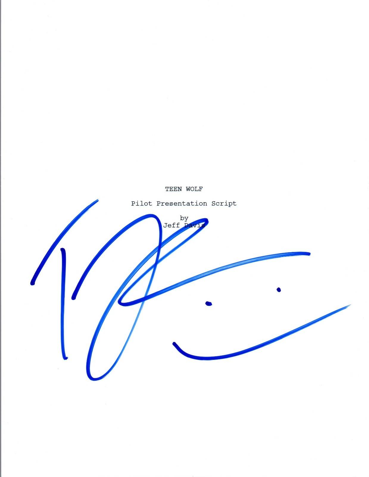 Tyler Posey Signed Autographed TEEN WOLF Pilot Episode Script COA VD
