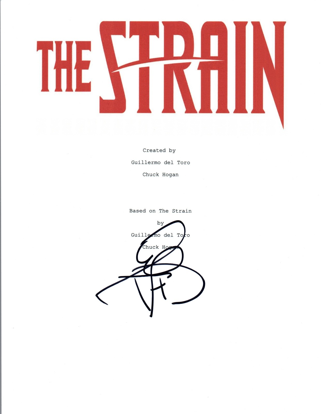 Kevin Durand Signed Autographed THE STRAIN Pilot Episode Script COA VD