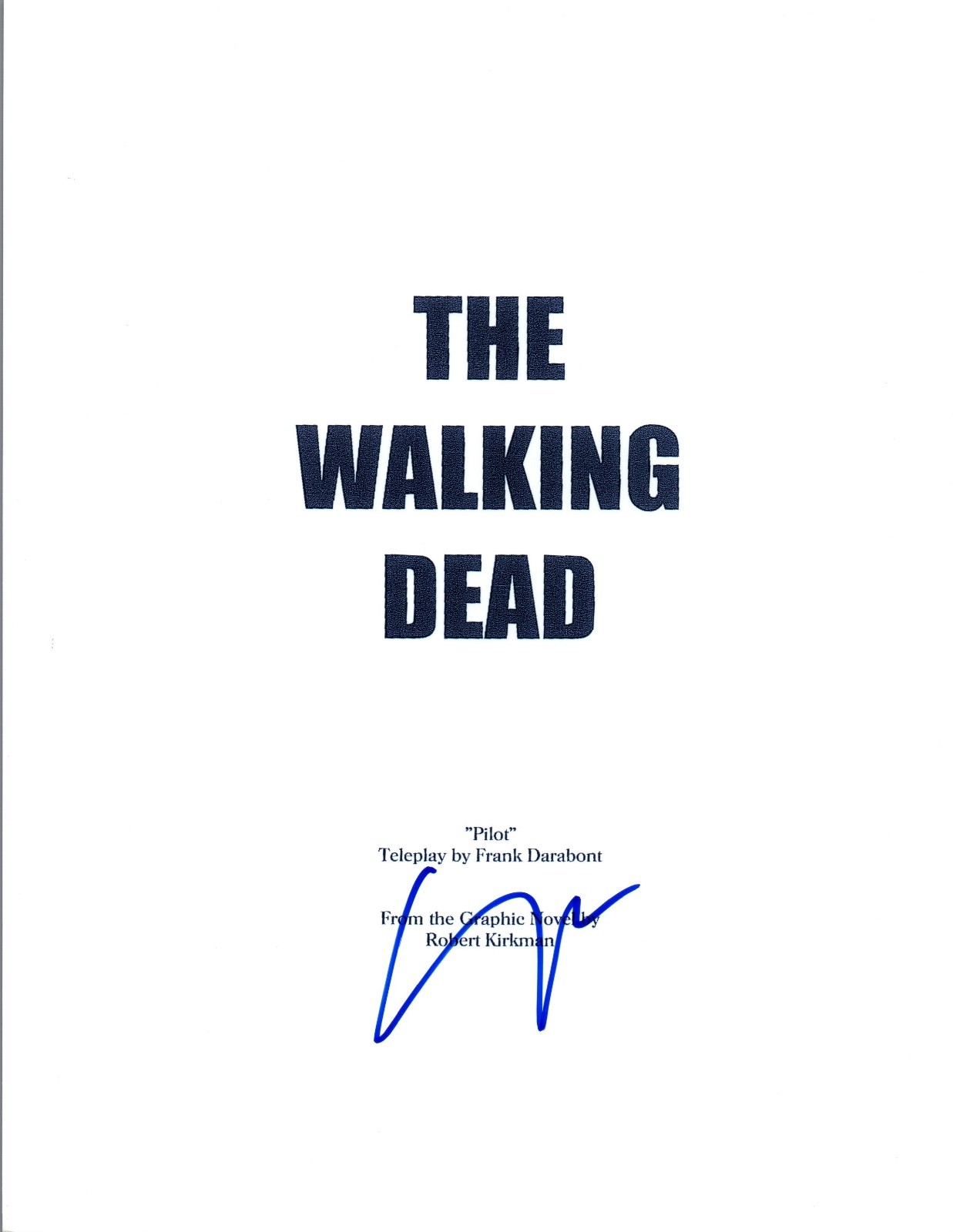 Steven Yeun Signed Autographed THE WALKING DEAD Pilot Episode Script COA VD
