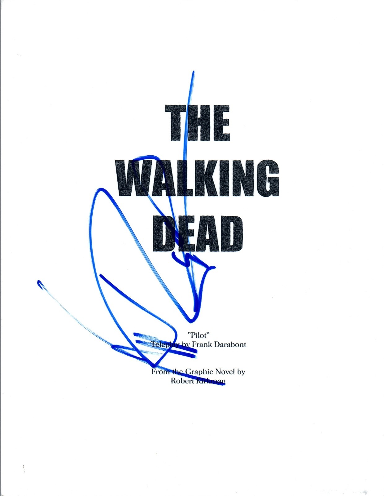 Michael Rooker Signed Autographed THE WALKING DEAD Pilot Episode Script COA VD