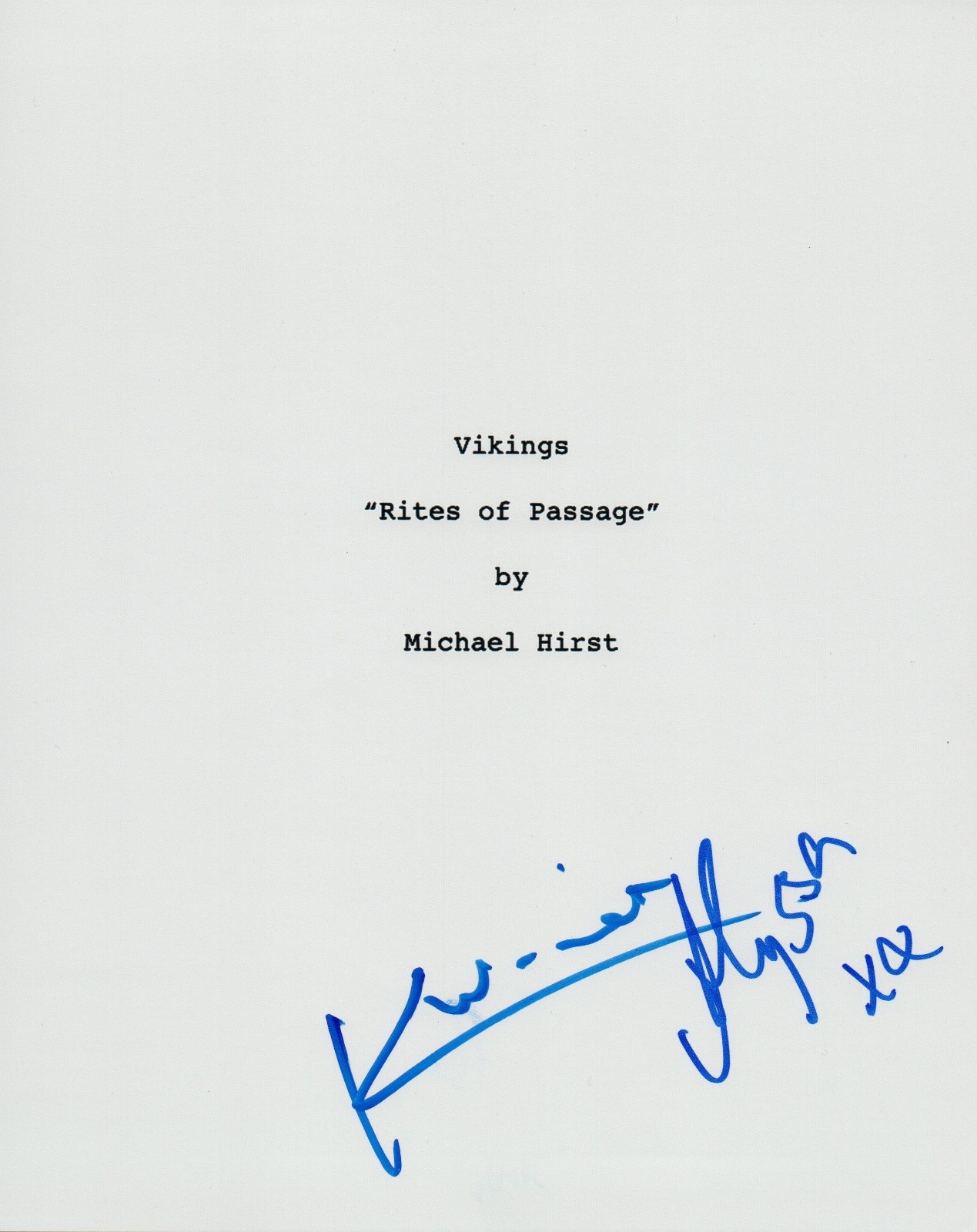 Katheryn Winnick & Alyssa Sutherland Signed Autograph VIKINGS Pilot Script VD