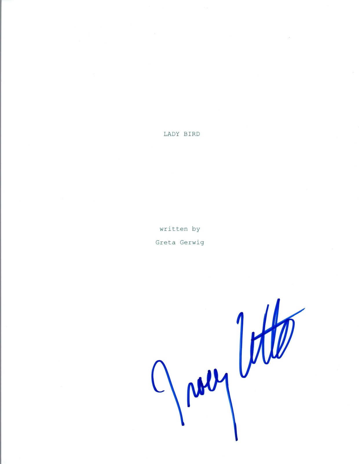 Tracy Letts Signed Autographed LADY BIRD Full Movie Script COA AB