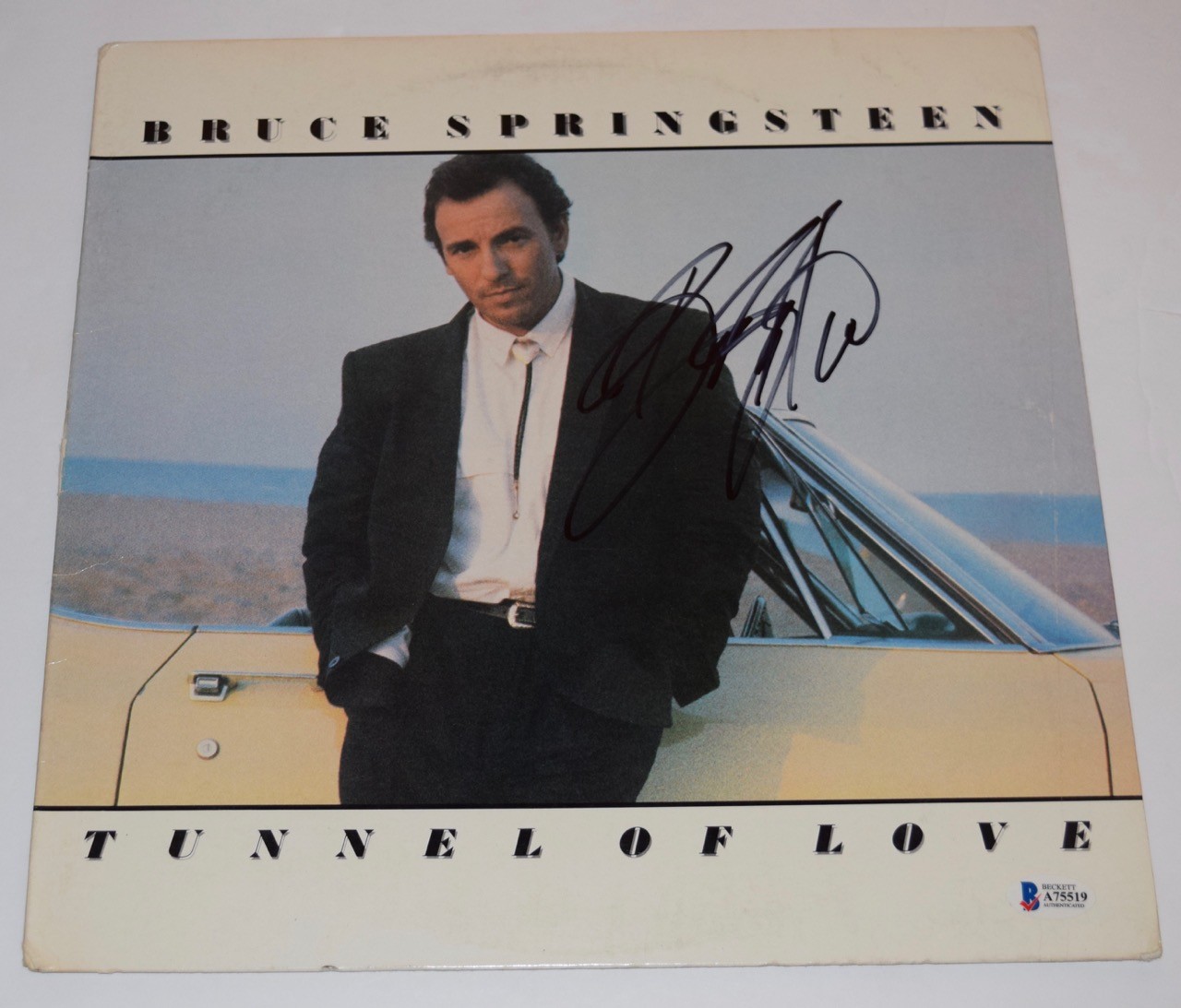 Bruce Springsteen Signed Autographed TUNNEL OF LOVE Record Album LP BECKETT COA