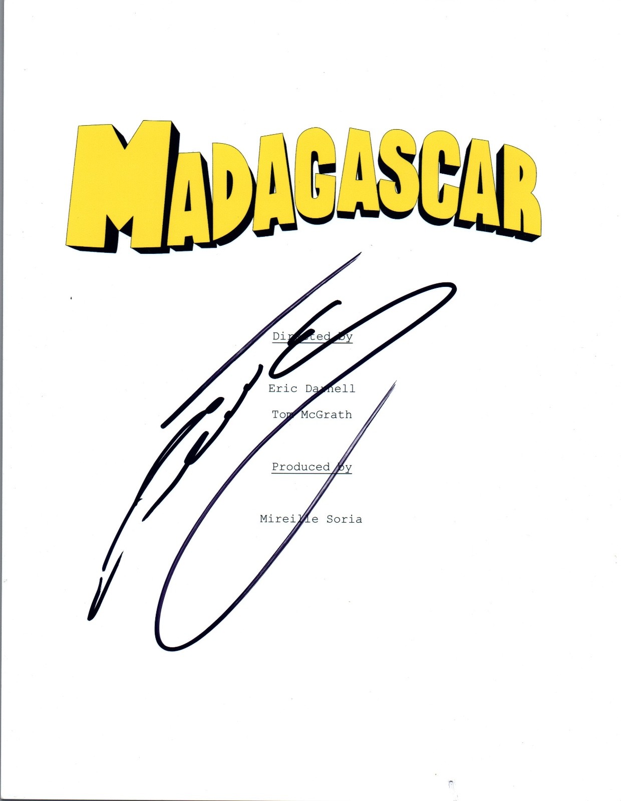 Cedric The Entertainer Signed Autographed MADAGASCAR Movie Script COA