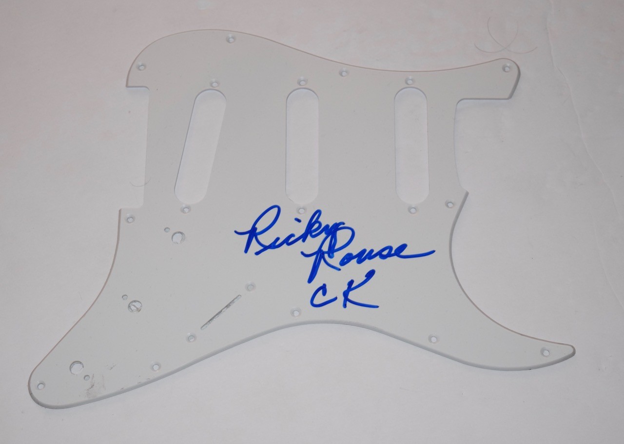 Ricky Rouse Signed Guitar Pickguard Chaka Khan Parliament Funkadelic COA