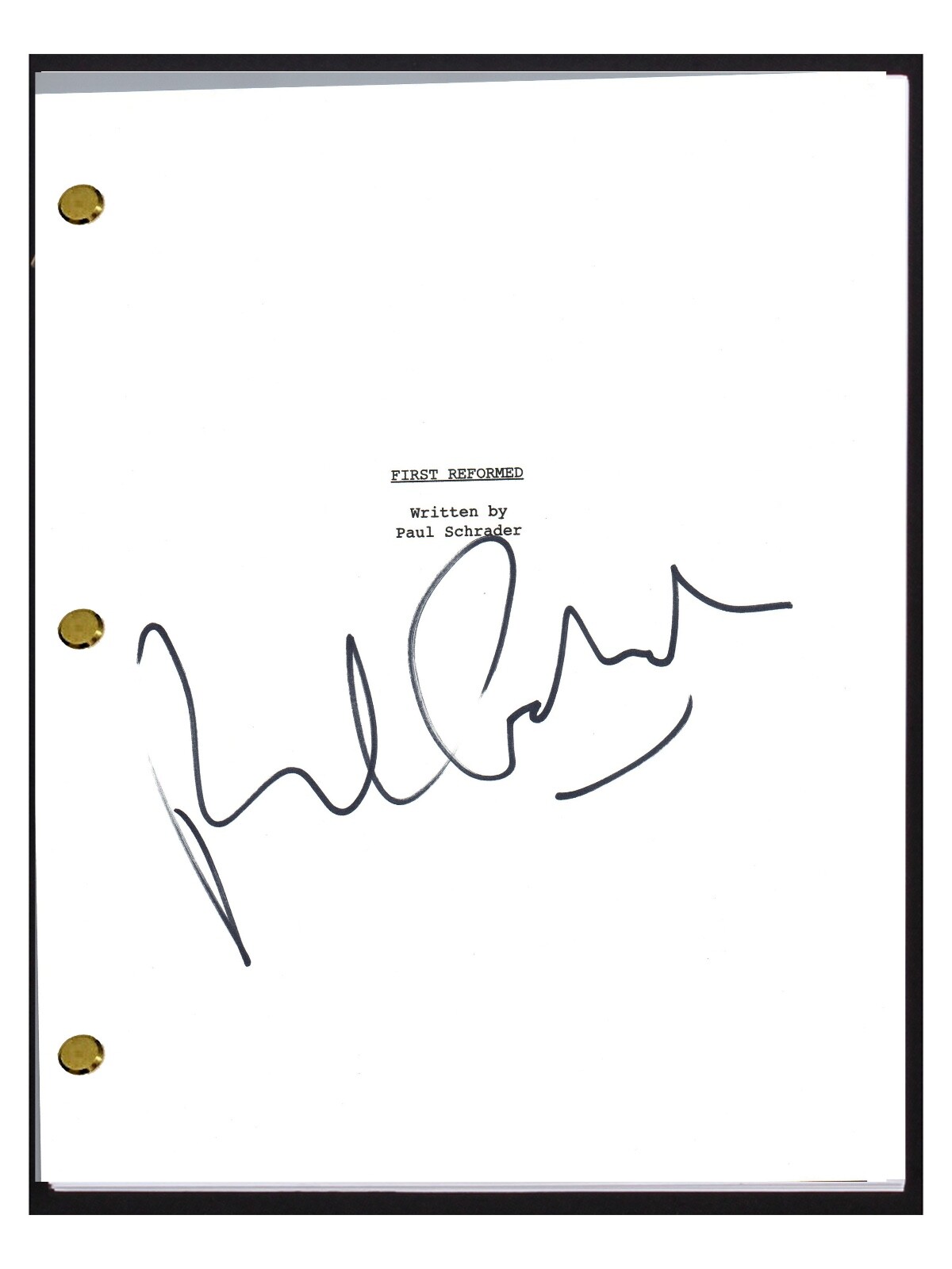 Paul Schrader Signed Autographed FIRST REFORMED Movie Script Screenwriter COA