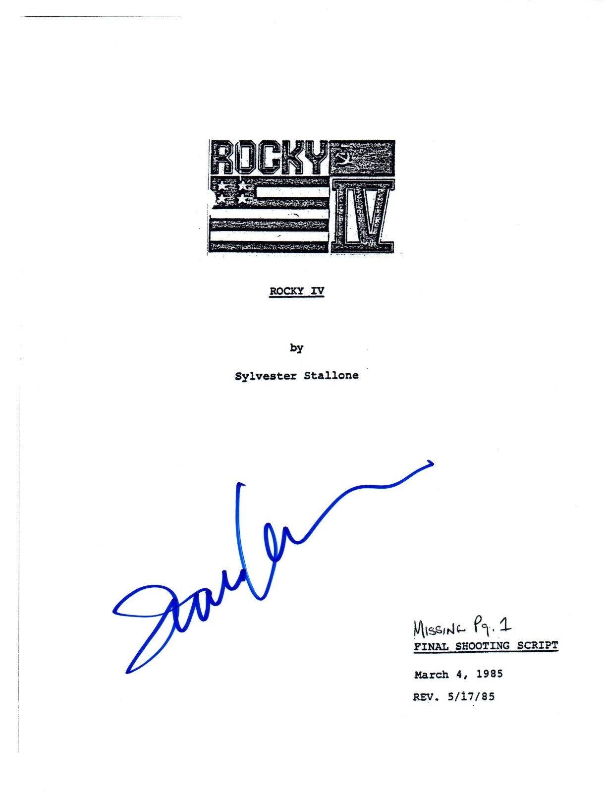 Irwin Winkler Signed Autographed ROCKY IV 4 Movie Script Film Producer COA AB