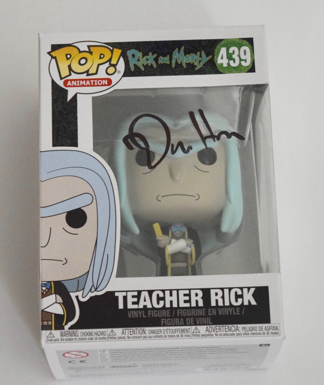 Dan Harmon Signed Rick and Morty TEACHER RICK 439 Funko Pop Figure Beckett COA