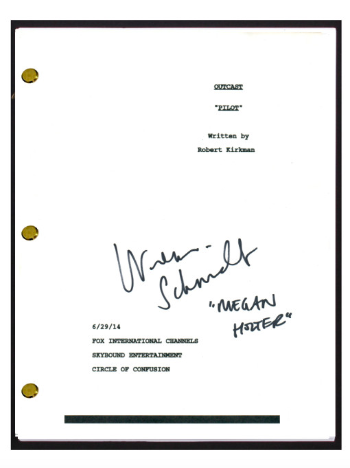 WRENN SCHMIDT SIGNED AUTOGRAPHED OUTCAST PILOT EPISODE SCRIPT COA COLLECTIBLE MEMORABILIA