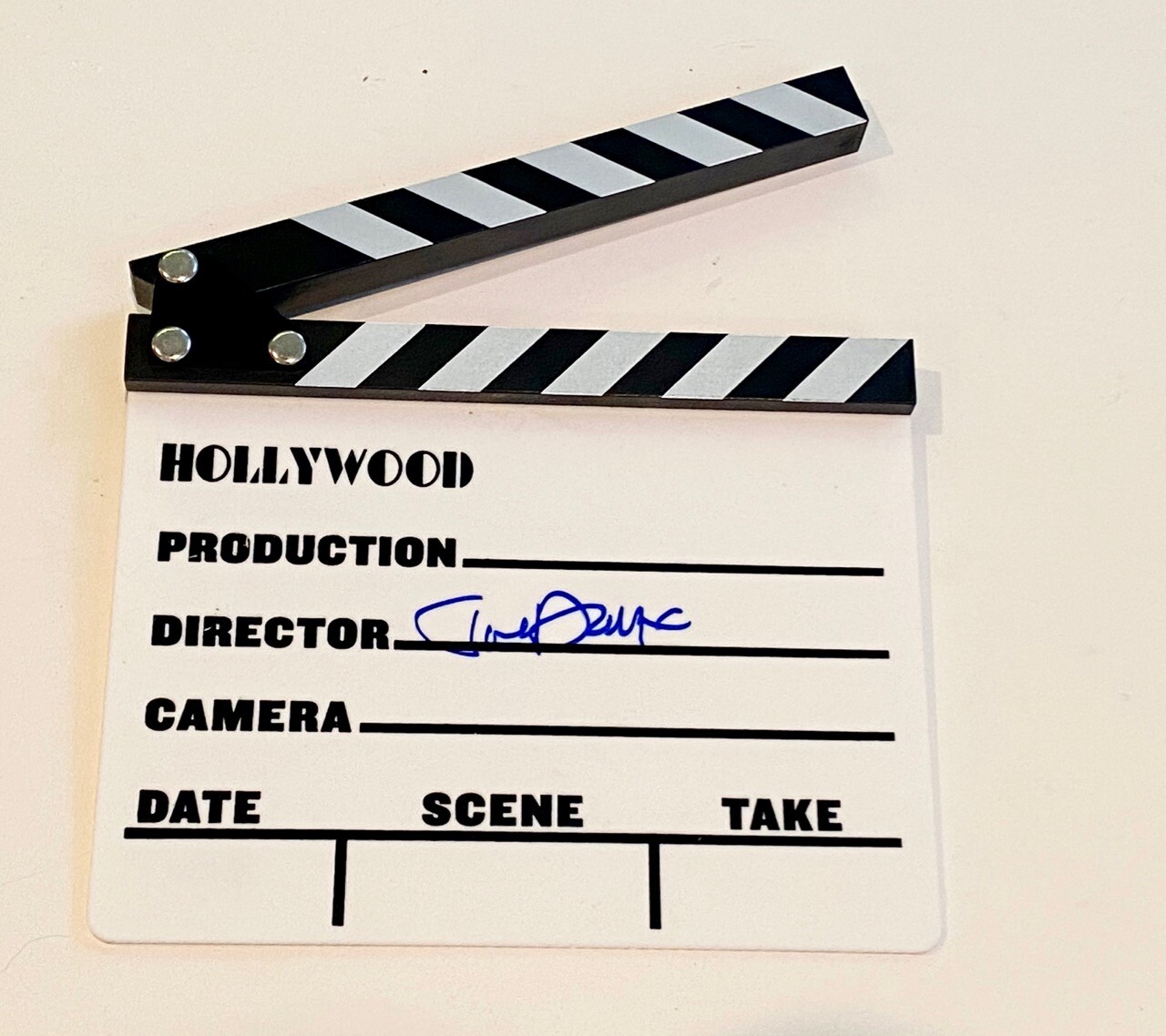Joe Dante Signed Movie Director Clapboard Clapper Gremlins The Burbs Beckett COA