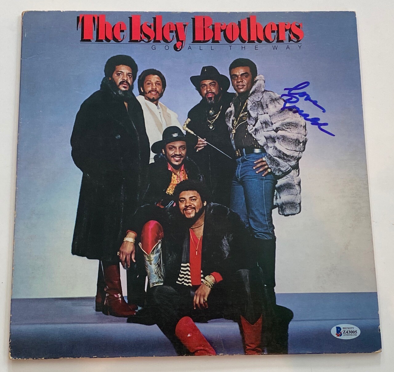 RONALD ISLEY SIGNED THE ISLEY BROTHERS GO ALL THE WAY RECORD ALBUM BECKETT COA COLLECTIBLE MEMORABILIA
