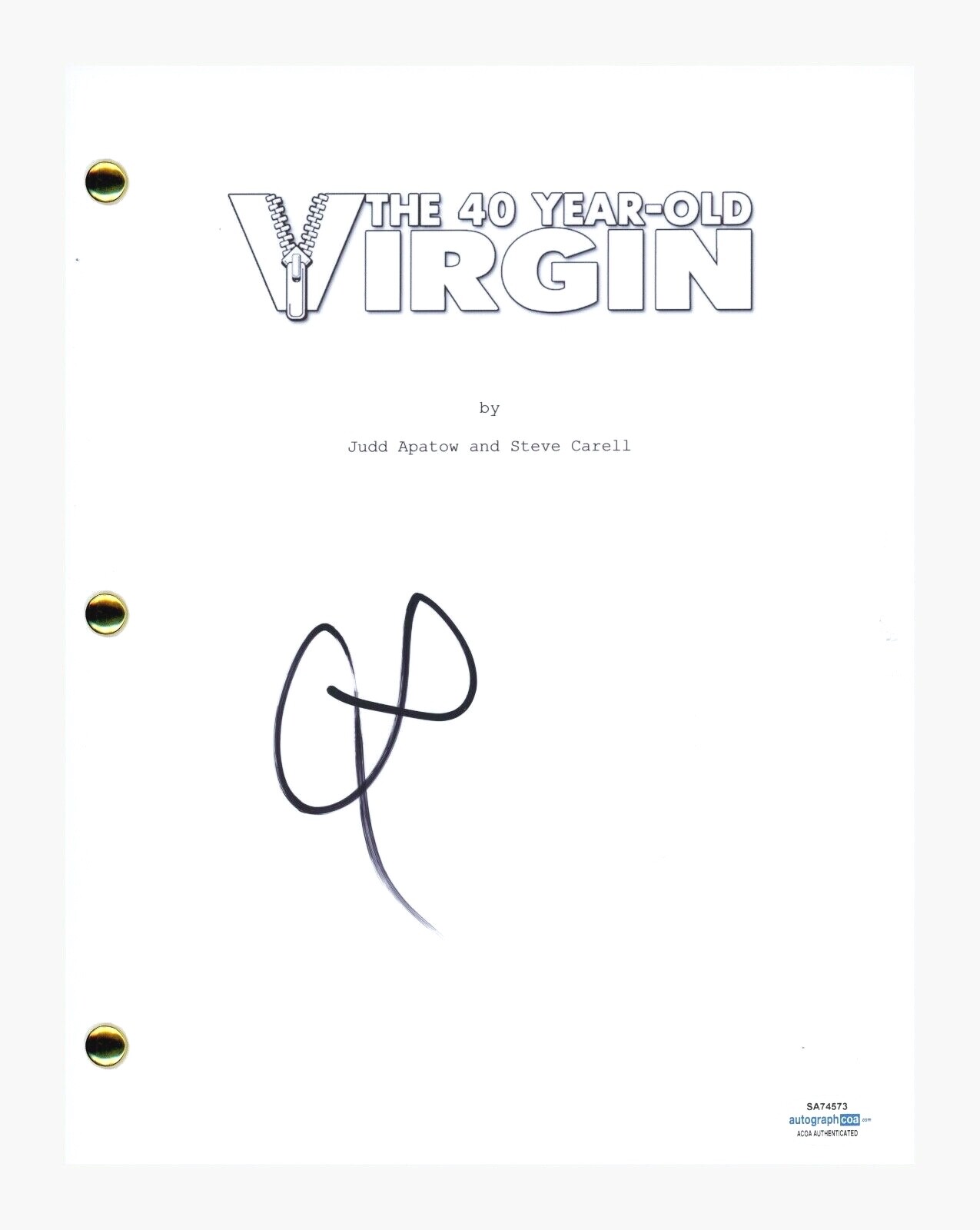Seth Rogen Signed Autographed The 40 Year Old Virgin Movie Script ACOA COA