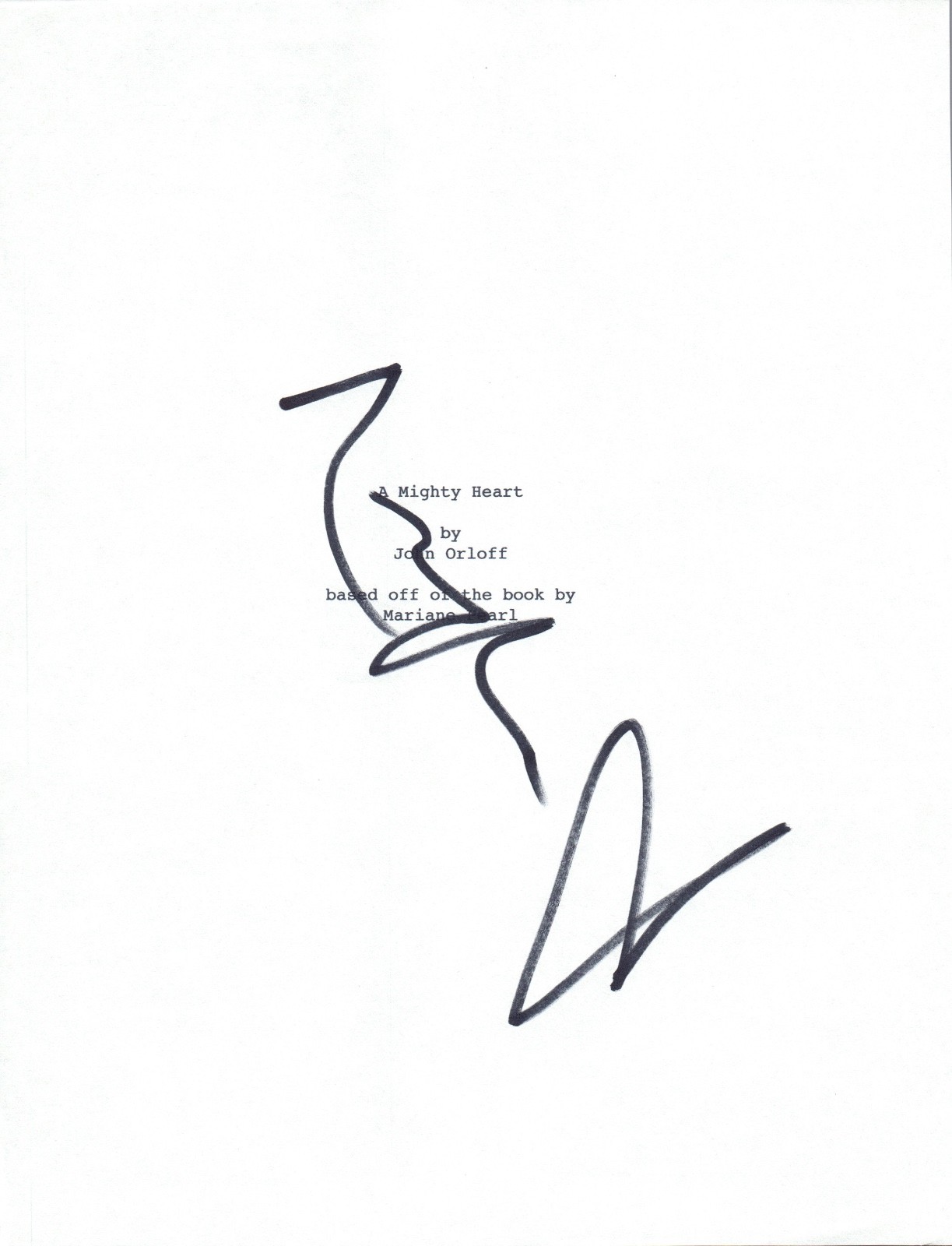 Angelina Jolie Signed Autographed A MIGHTY HEART Movie Script COA VD