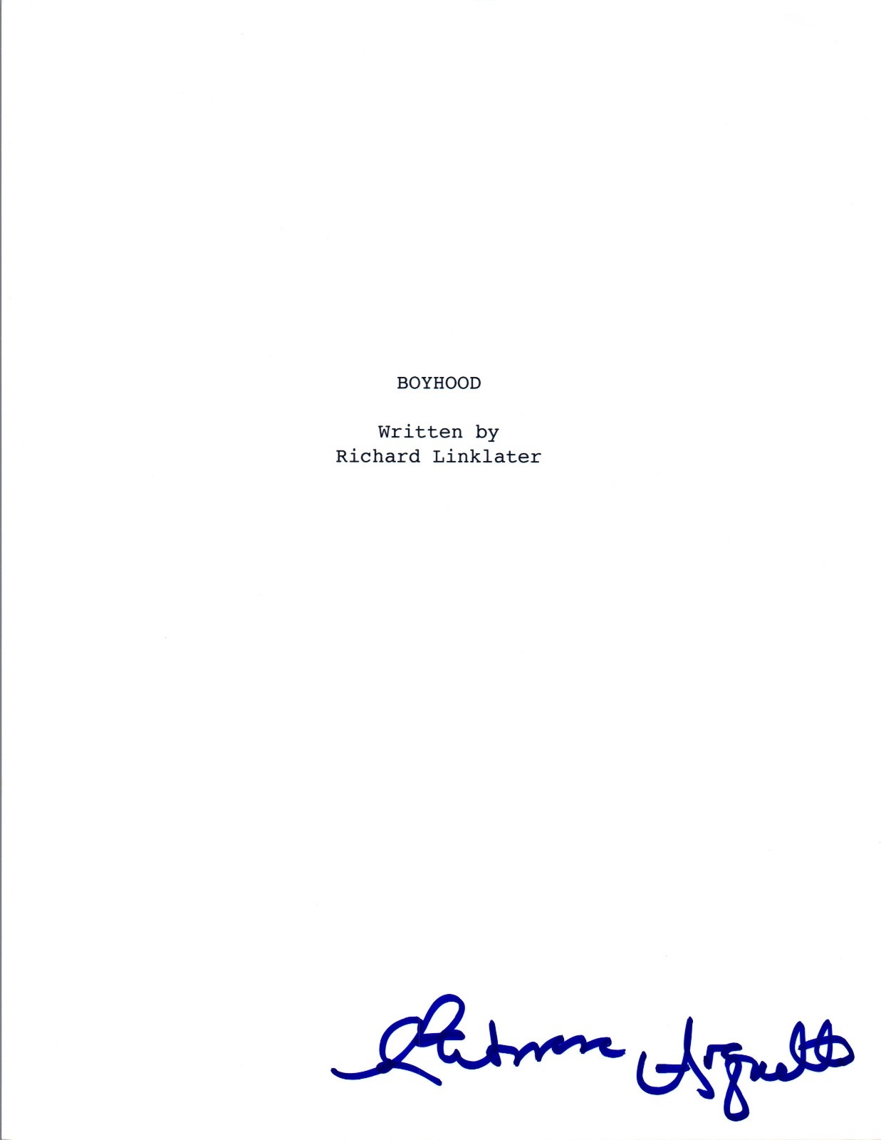 Patricia Arquette Signed Autographed BOYHOOD Movie Script COA VD