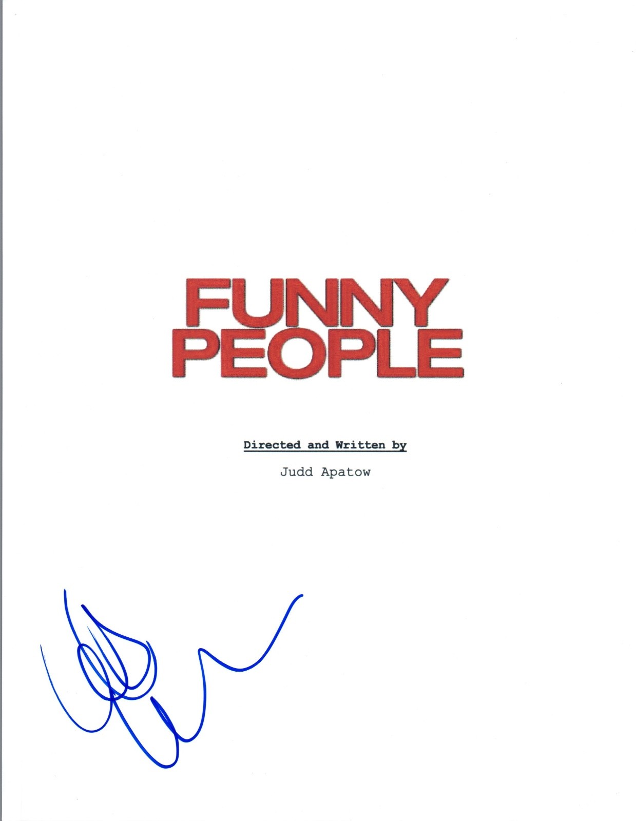 Leslie Mann Signed Autographed FUNNY PEOPLE Movie Script COA VD