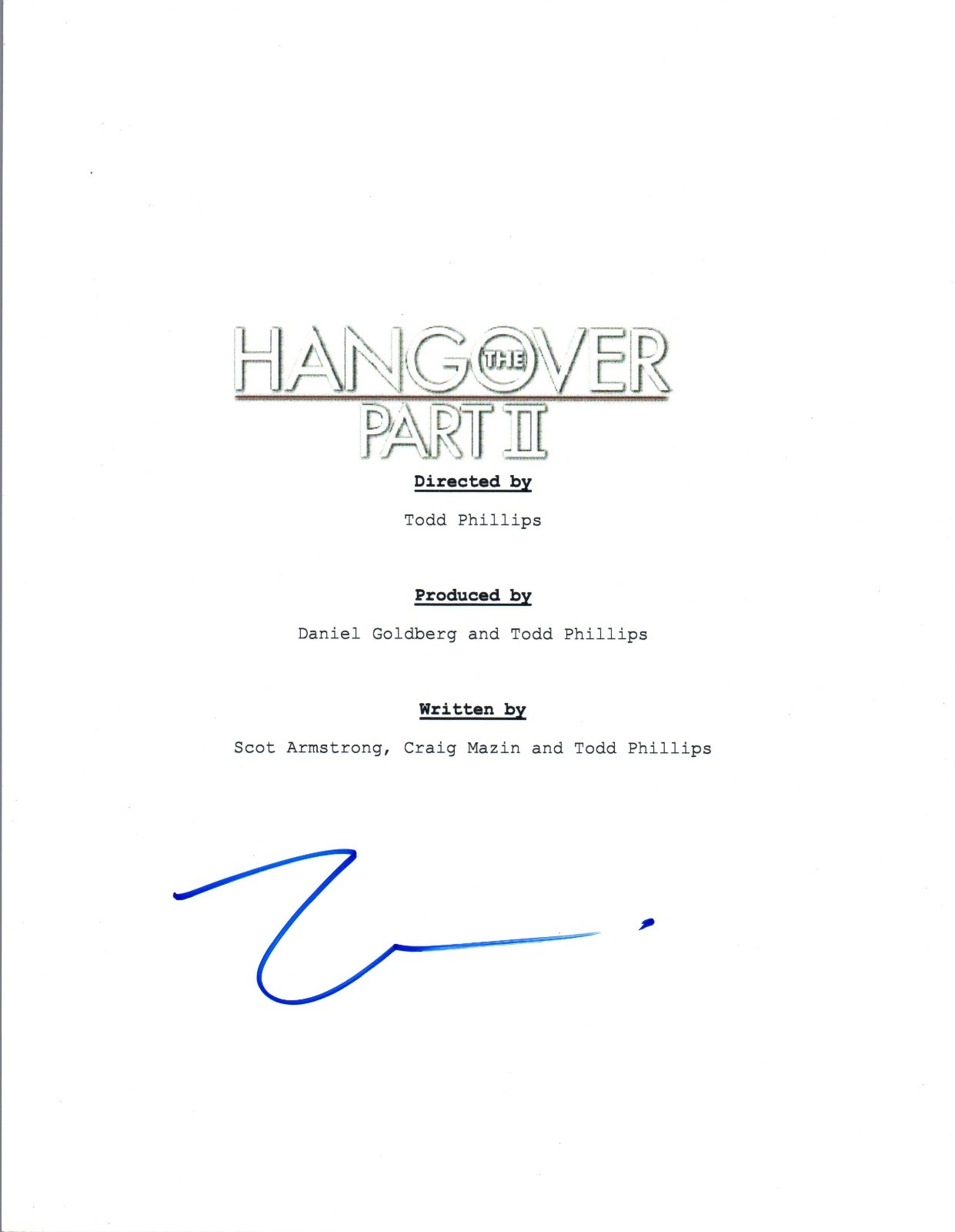 Ken Jeong Signed Autographed THE HANGOVER PART II Movie Script COA VD