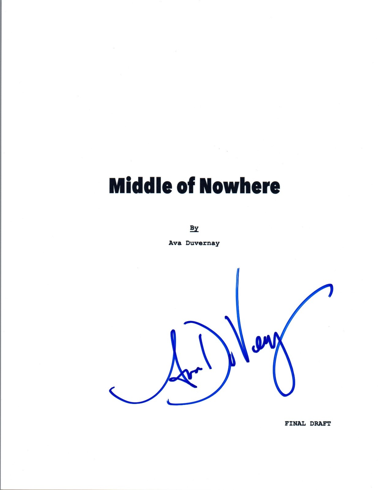 Ava DuVernay Signed Autographed MIDDLE OF NOWHERE Movie Script COA VD