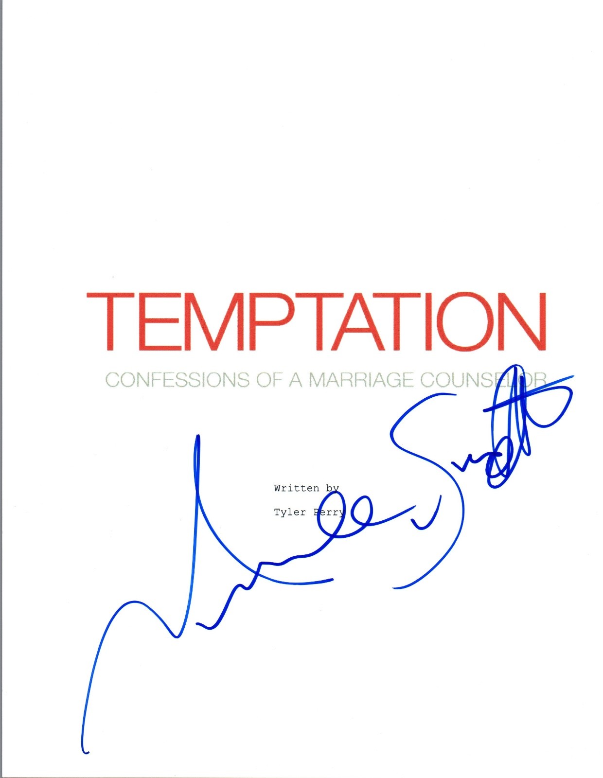 Jurnee Smollett-Bell Signed Autograph TEMPTATION Movie Script COA VD