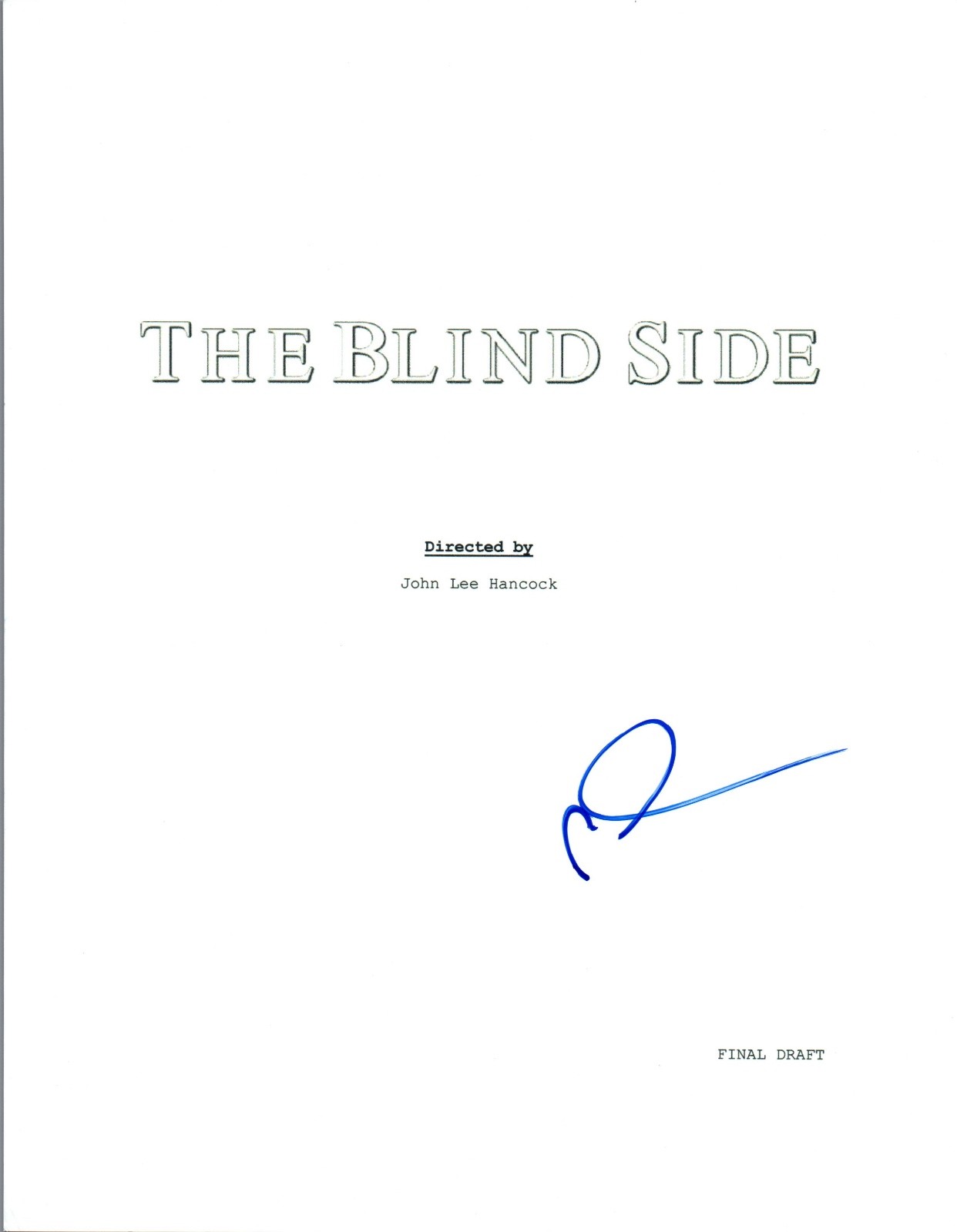 Michael Lewis Signed Autographed THE BLIND SIDE Full Movie Script COA VD