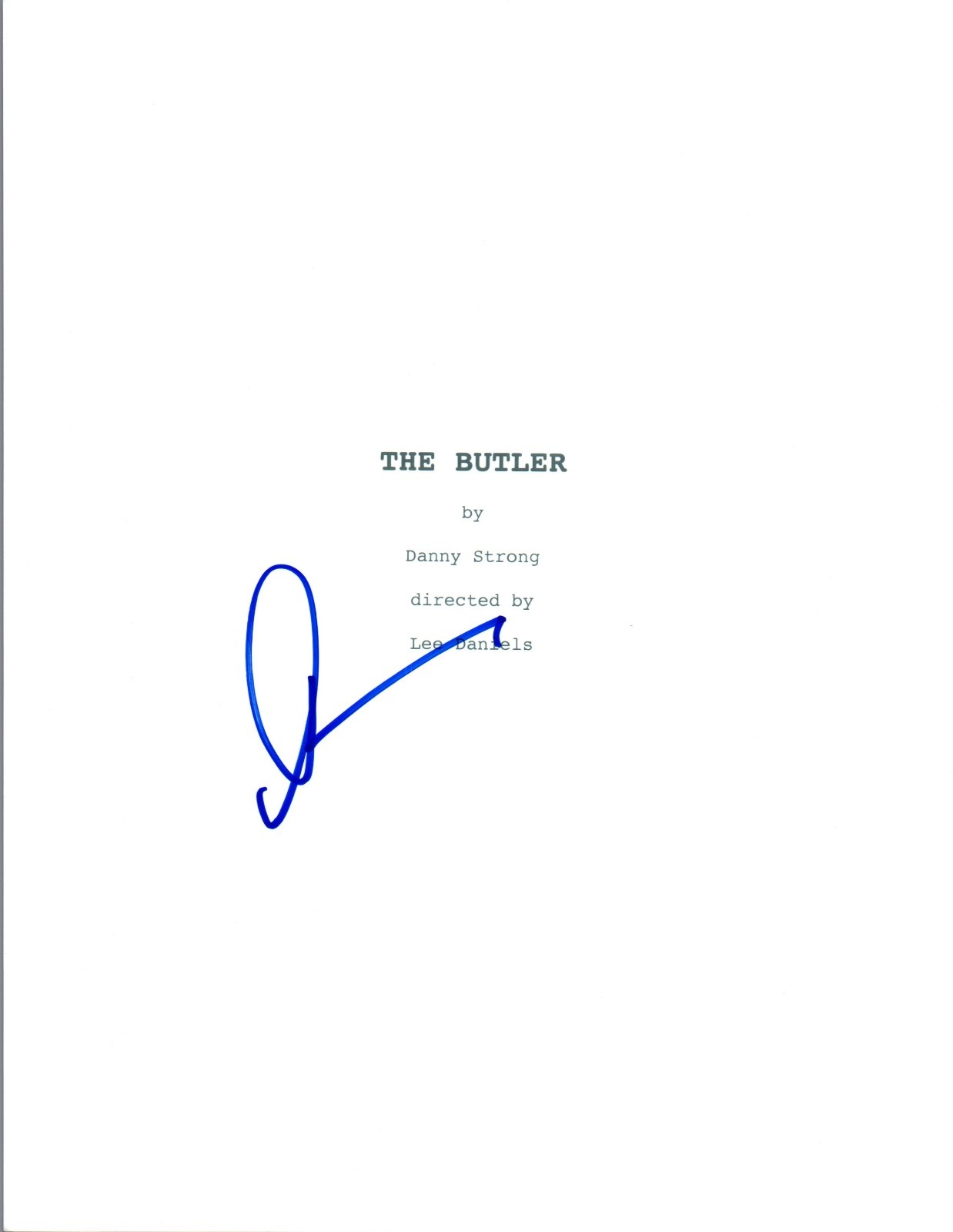 Lee Daniels Signed Autographed THE BUTLER Movie Script COA VD