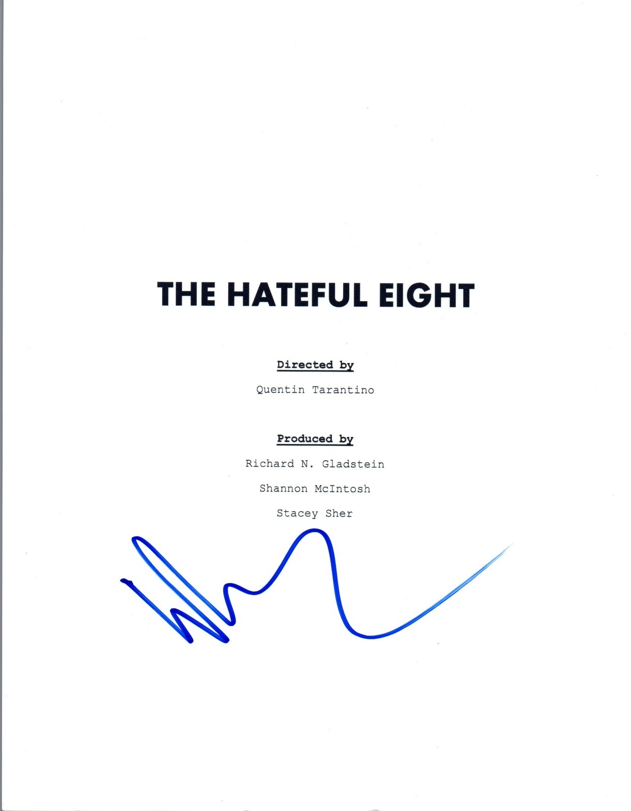 Walton Goggins Signed Autograph THE HATEFUL EIGHT Full Movie Script COA VD