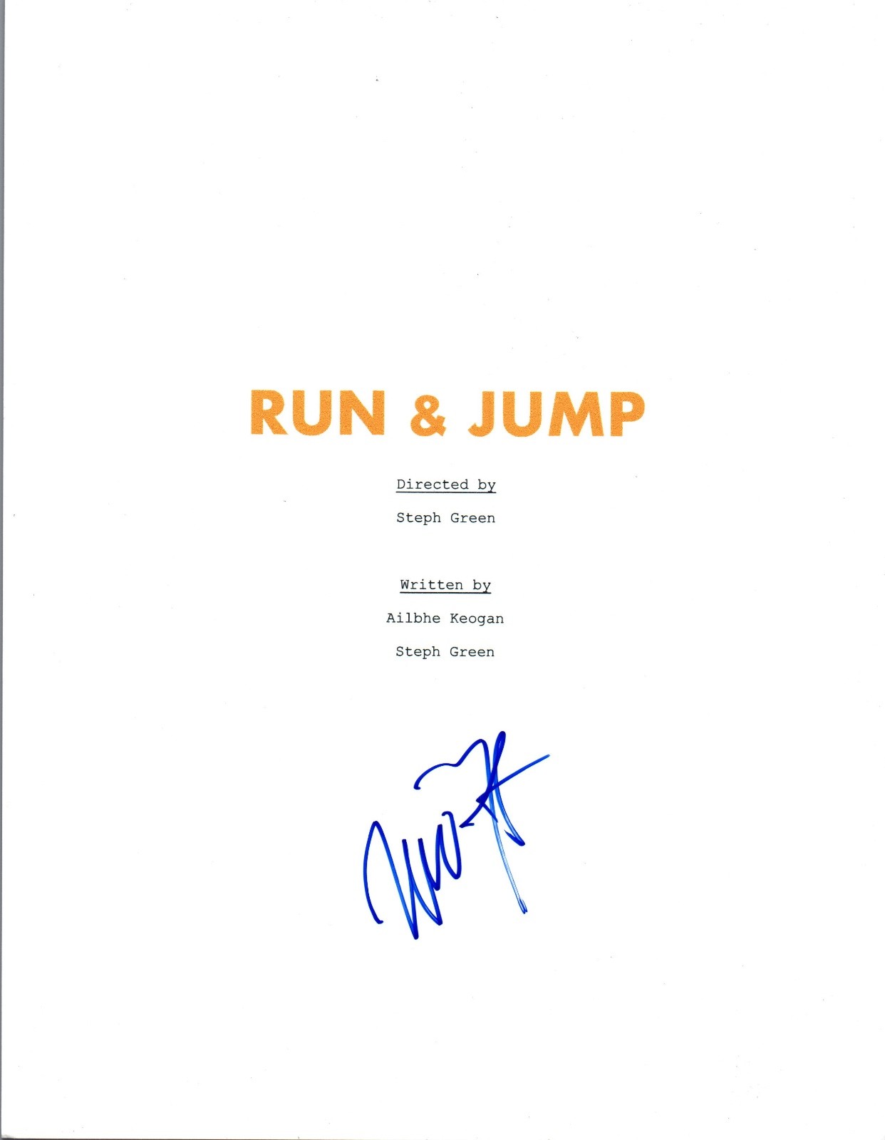 Will Forte Signed Autographed RUN & JUMP Movie Script COA VD