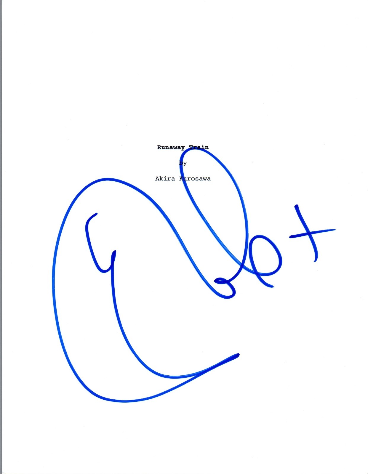 Eric Roberts Signed Autographed RUNAWAY TRAIN Movie Script COA VD