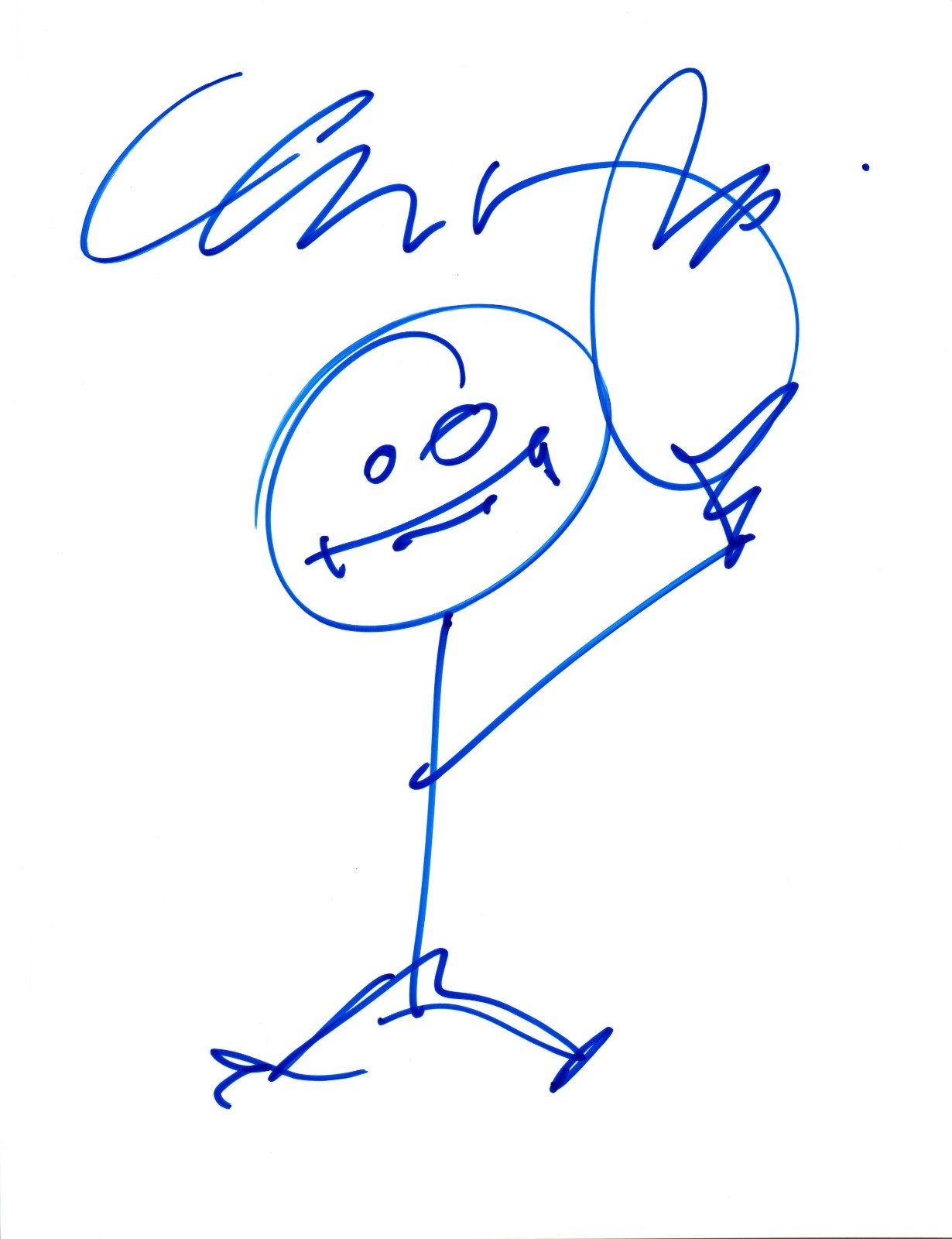 George Lopez Signed Autographed Hand Drawn Sketch COA VD