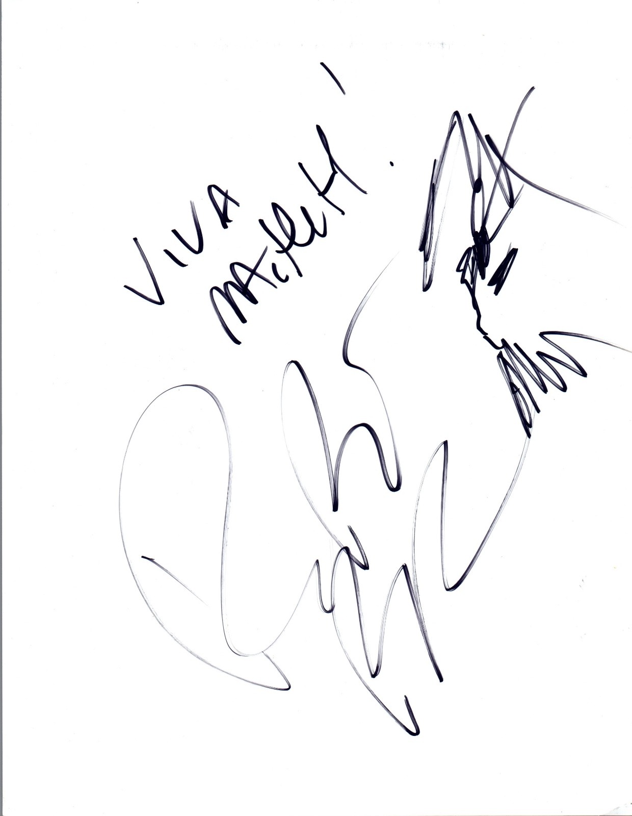 Robert Rodriguez Signed Autographed Hand Drawn Sketch Machete COA VD